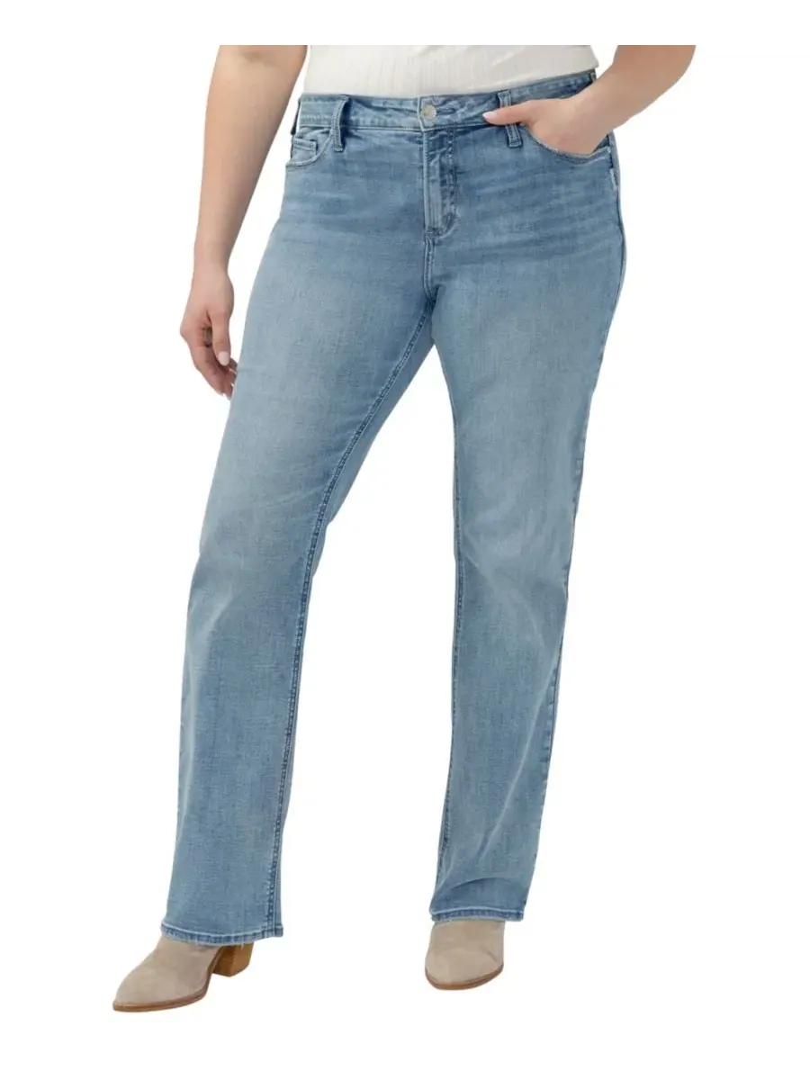 Джинсы клеш с завышенной талией Elyse Plus Size Silver Jeans Co., Backstage
