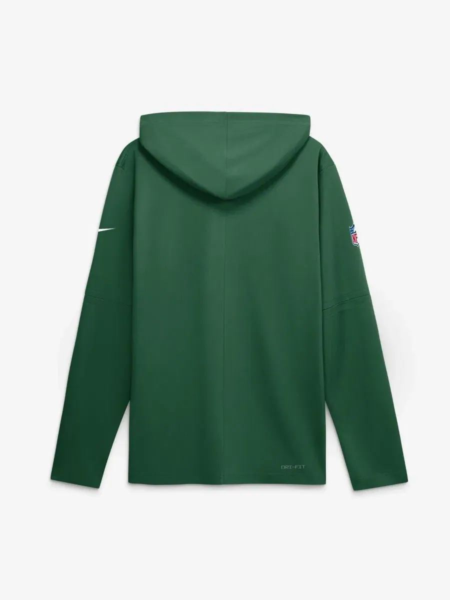 Мужская легкая худи с длинным рукавом New York Jets Sideline Game On Dri-FIT Nike — изображение 2 из 2, зеленый черный
