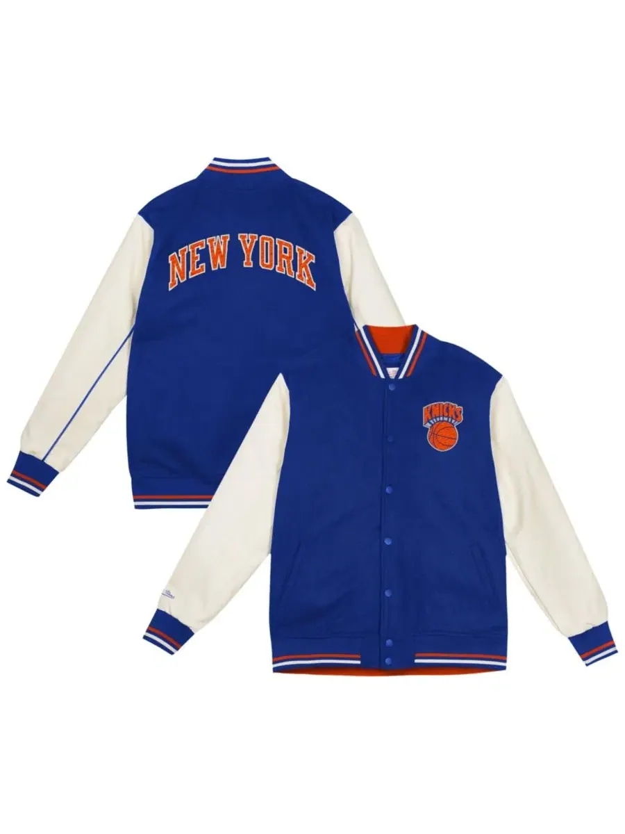 Куртка-бомбер с принтом New York Knicks Mitchell & Ness