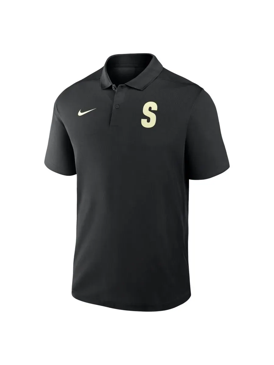 Поло Nike с вышитым логотипом команды Seattle Mariners — изображение 2 из 3, черный