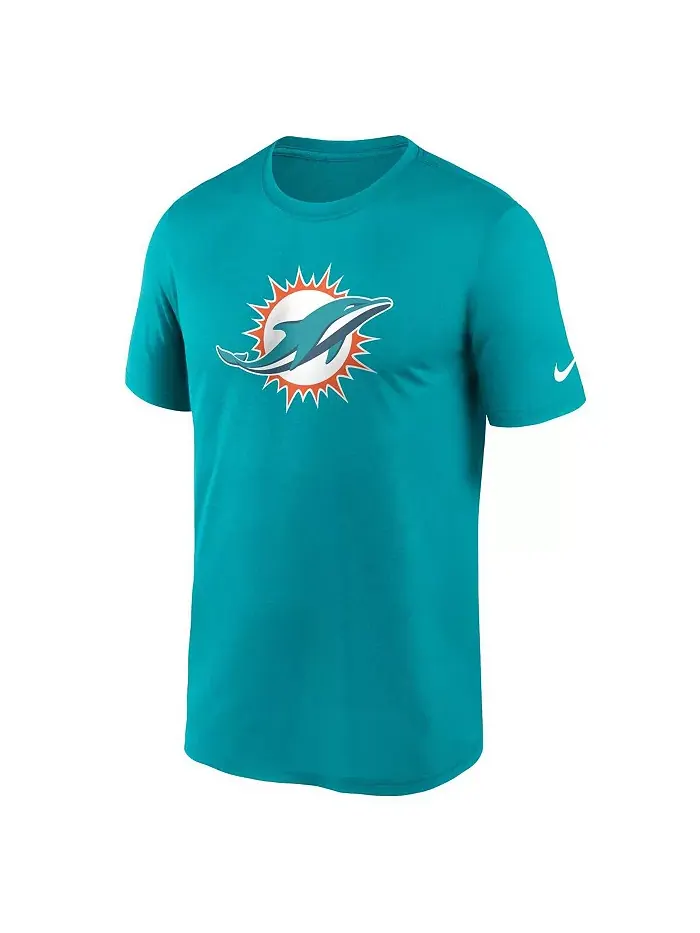 Мужская футболка Aqua Miami Dolphins Legend Logo Performance Nike — изображение 3 из 4