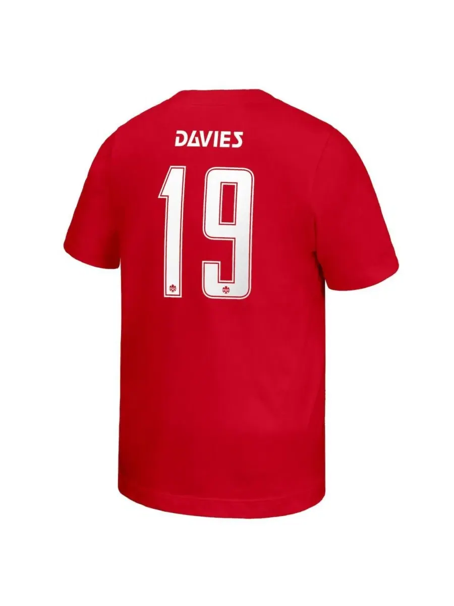 Футболка с именем и номером Alphonso Davies Red Canada Soccer Home Player Name & Number Nike — изображение 2 из 3, красный