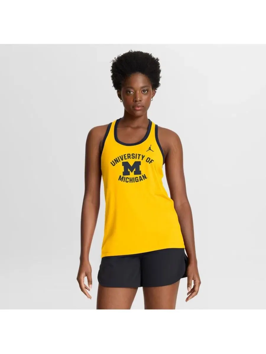 Топ без рукавов с принтом Michigan Wolverines Jordan