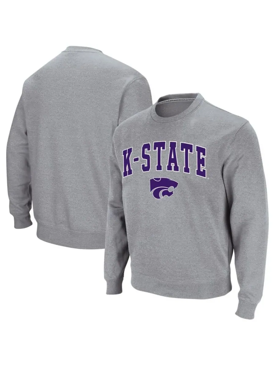 Мужская толстовка с круглым вырезом и логотипом команды Kansas State Wildcats Colosseum