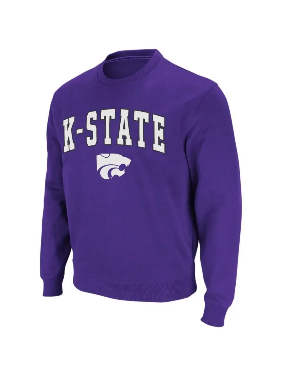 Мужская толстовка с круглым вырезом и логотипом команды Kansas State Wildcats Colosseum — изображение 2 из 6, фиолетовый