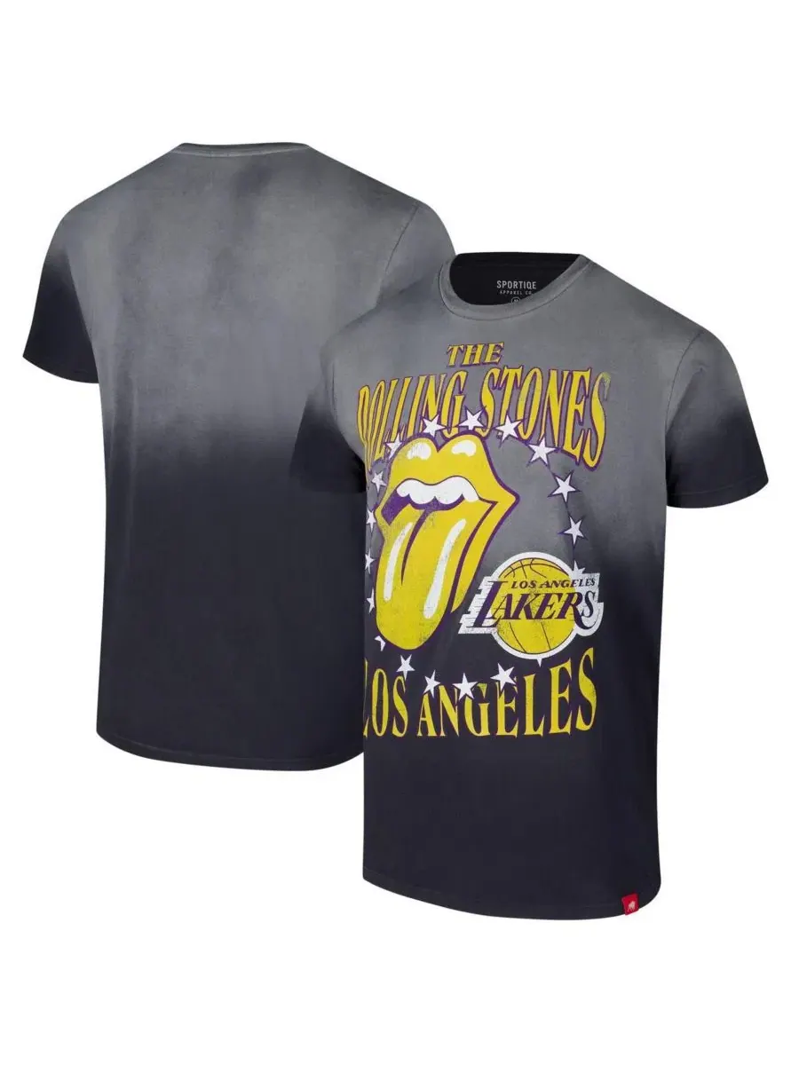 Футболка с принтом Rolling Stones x Los Angeles Lakers Bingham Collab Sportiqe