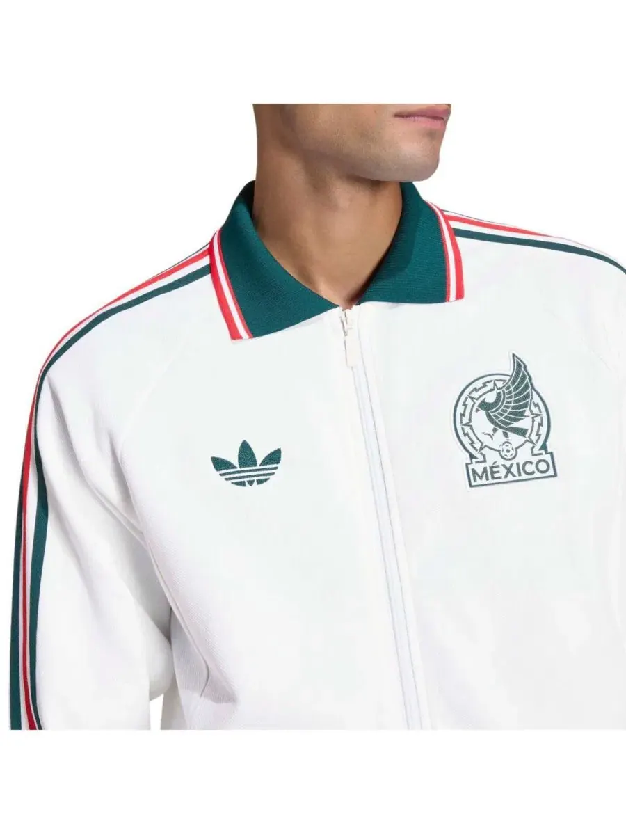 Мужская куртка-бомбер с полной застежкой-молнией Mexico National Team 2026 World Cup Anthem adidas — изображение 4 из 4