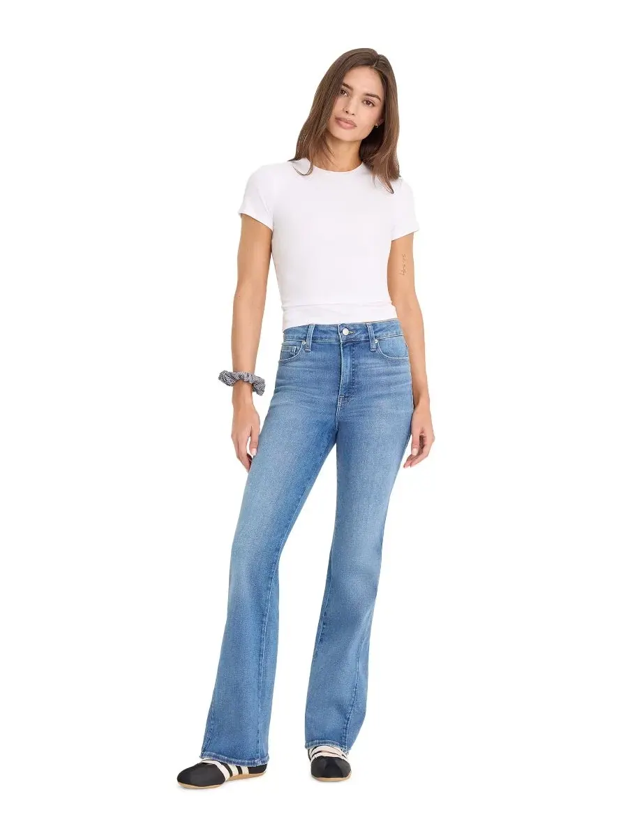 Джинсы женские классические буткат с высокой посадкой, модель Soft Tech Good Classic Bootcut — изображение 2 из 5