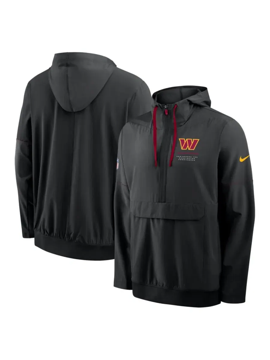 Мужская ветровка-анорак с капюшоном и полузастежкой Nike Washington Commanders Sideline Anorak