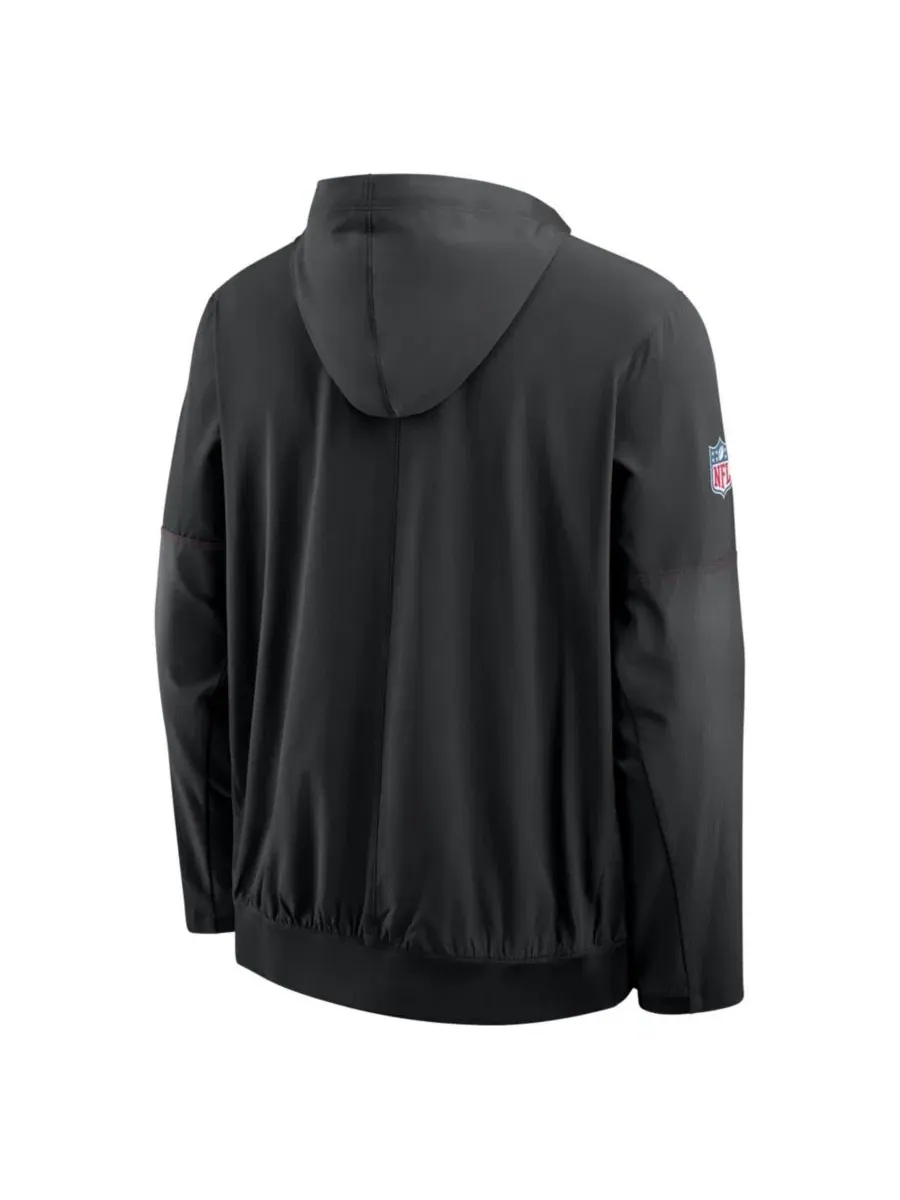 Мужская ветровка-анорак с капюшоном и полузастежкой Nike Washington Commanders Sideline Anorak — изображение 2 из 3, черный