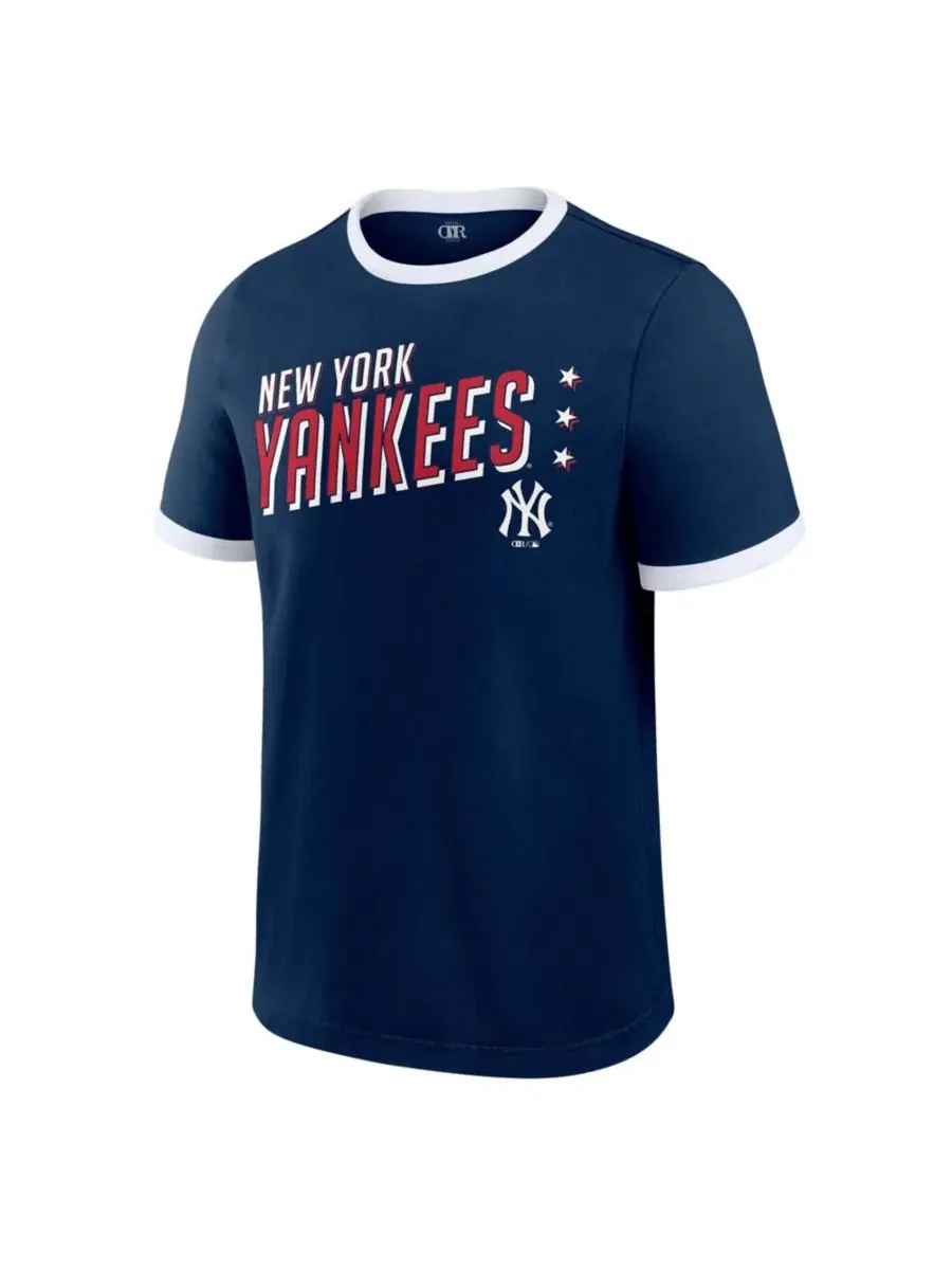 Футболка с коротким рукавом, принтом Yankees Darius Rucker Collection By Fanatics — изображение 2 из 4, темно-синий