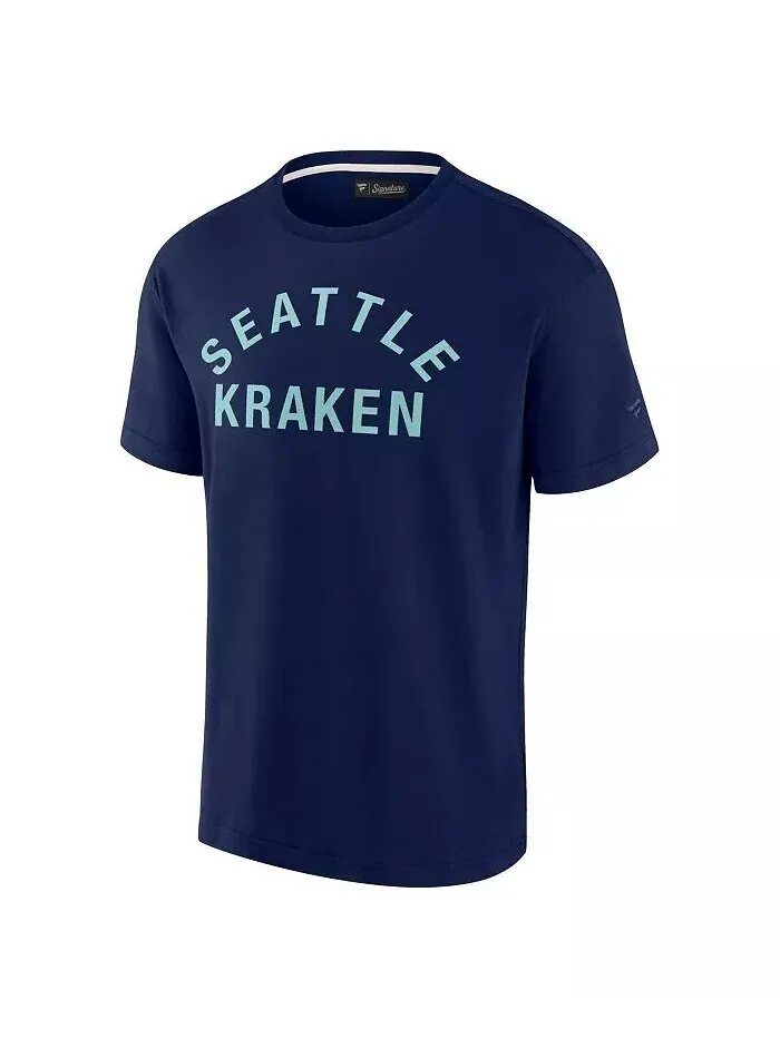 Футболка с коротким рукавом Seattle Kraken Super Soft для мужчин и женщин цвета Deep Sea Blue — изображение 2 из 3