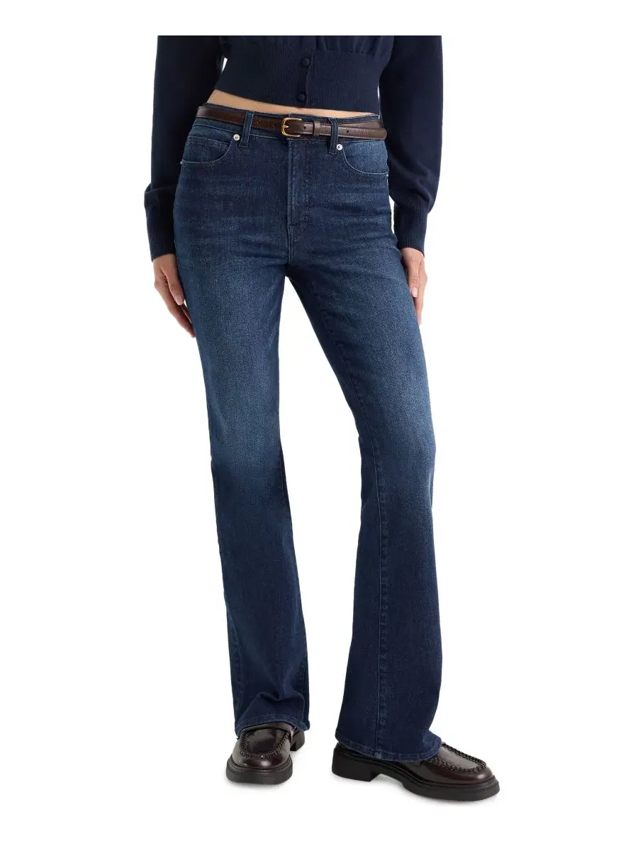 Джинсы-клеш с высокой посадкой Classic Bootcut Good American, Skipper