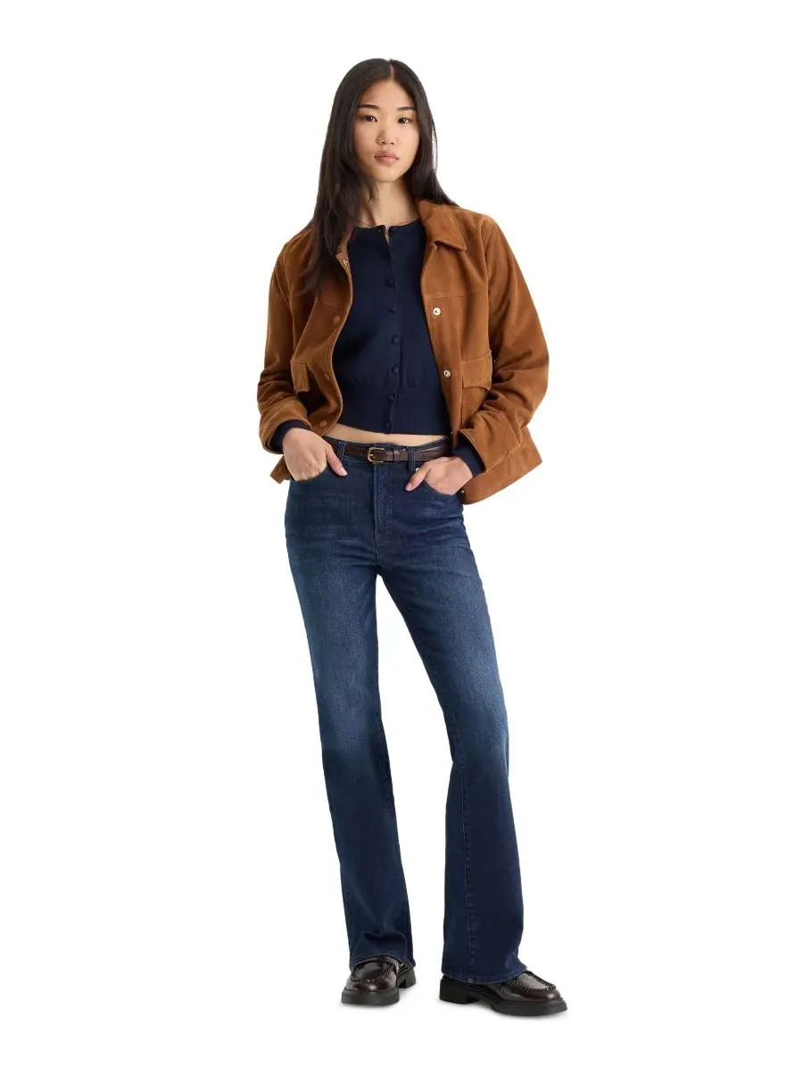 Джинсы-клеш с высокой посадкой Classic Bootcut Good American, Skipper — изображение 2 из 4