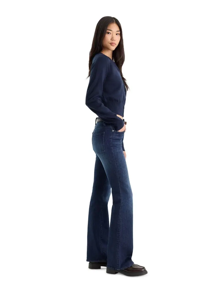 Джинсы-клеш с высокой посадкой Classic Bootcut Good American, Skipper — изображение 3 из 4