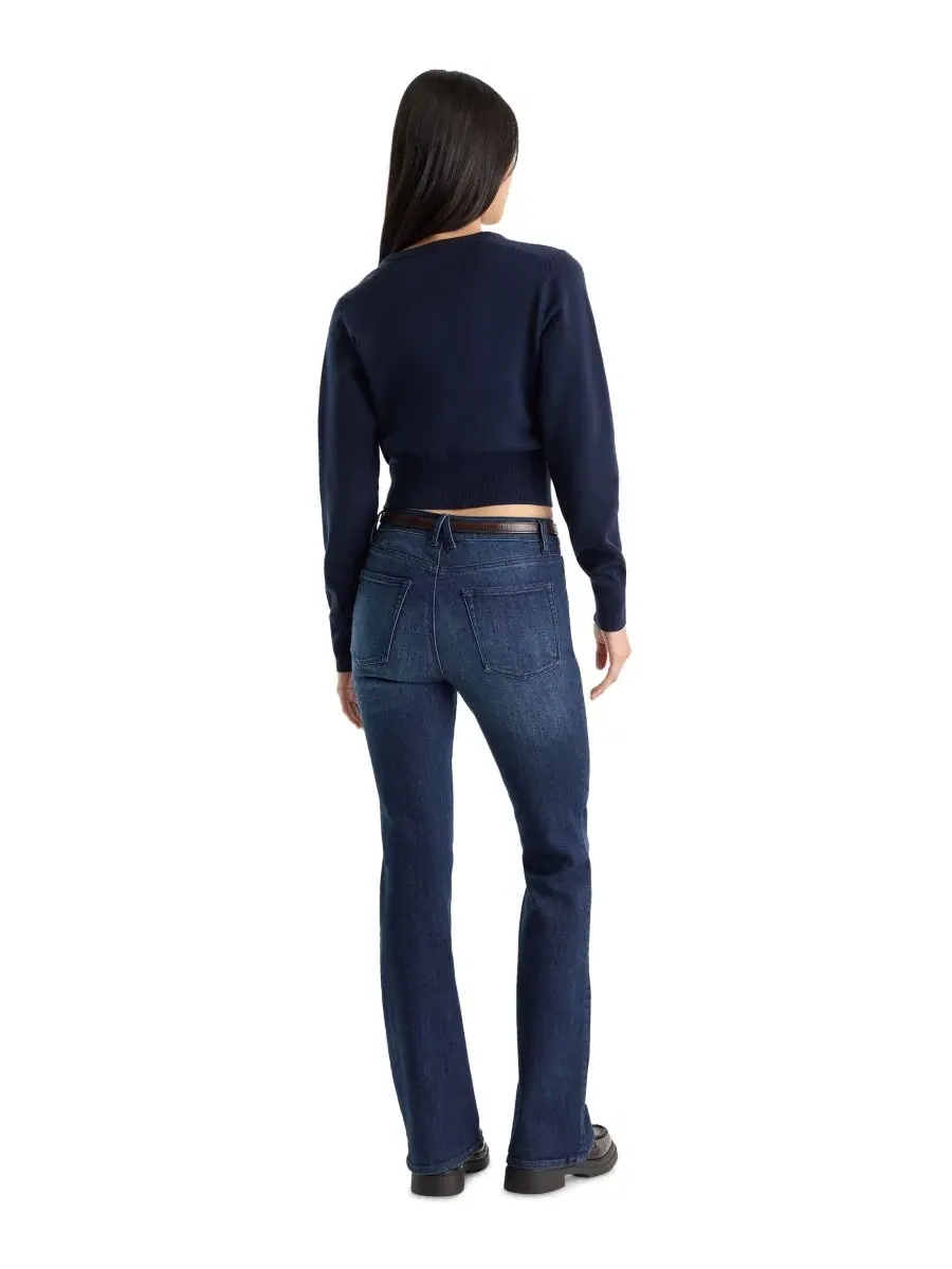 Джинсы-клеш с высокой посадкой Classic Bootcut Good American, Skipper — изображение 4 из 4