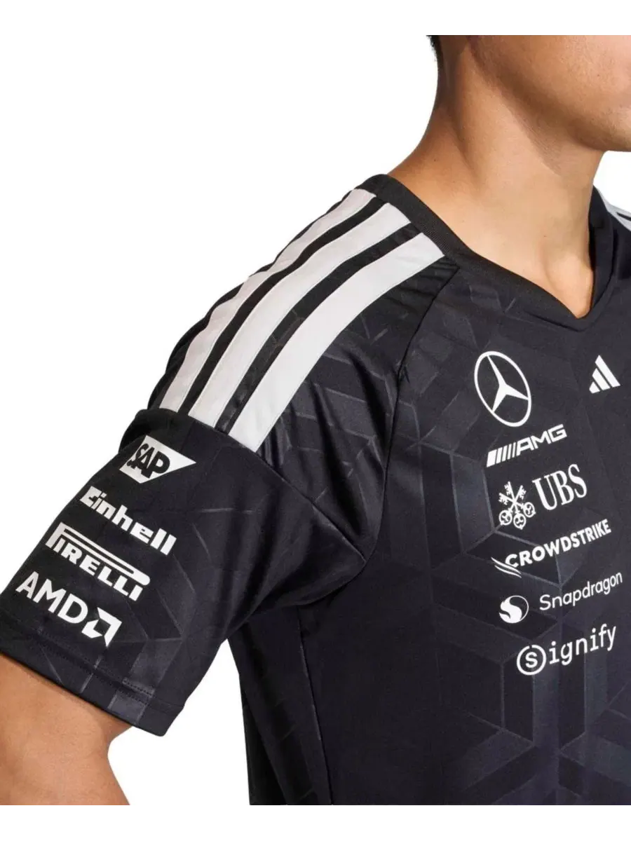 Футболка с длинным рукавом Mercedes-AMG Petronas F1 Team 2026 Driver Authentic Jersey adidas — изображение 5 из 6, черный