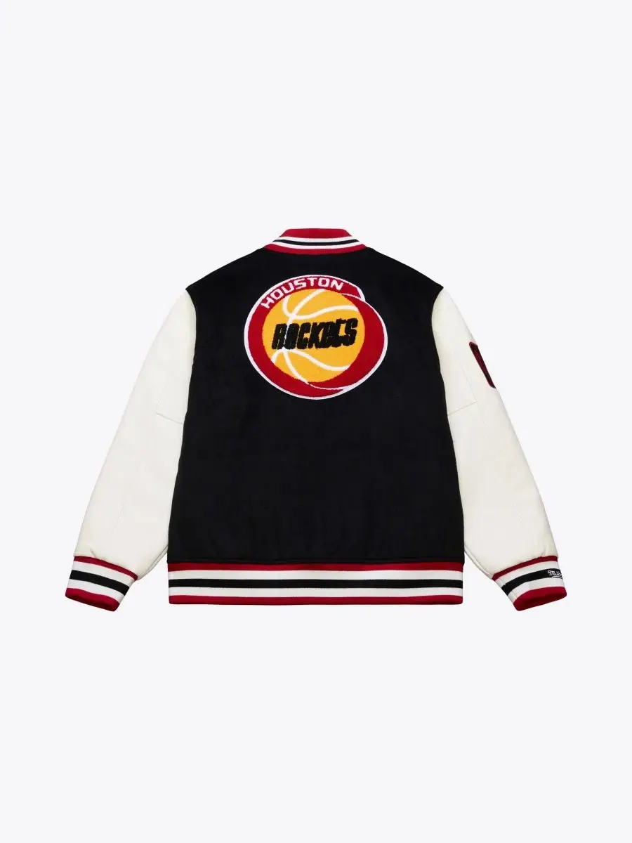 Ветровка-университетка с принтом Hardwood Classics Off Day Full-Snap Mitchell & Ness — изображение 3 из 5, черный белый