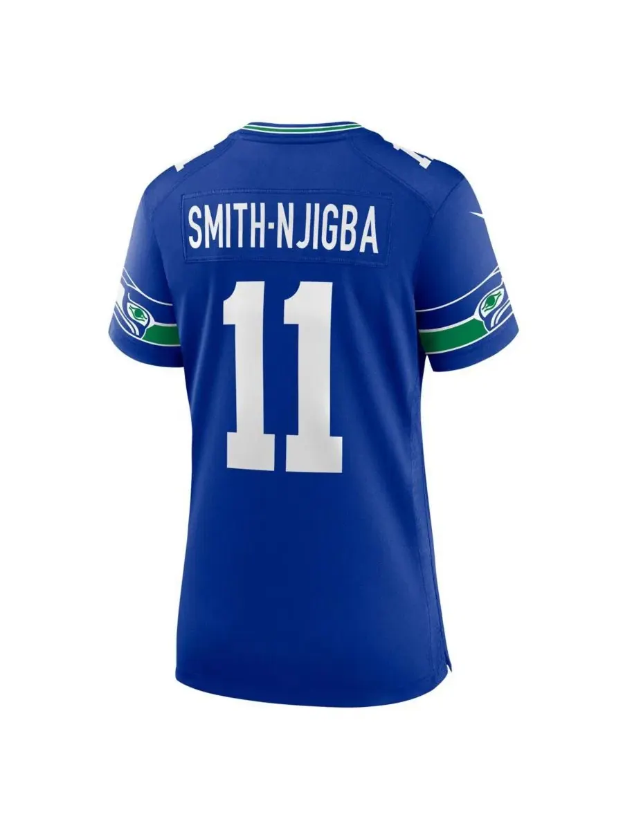 Джерси Nike Jaxon Smith-Njigba Throwback Player Game — изображение 3 из 3, королевский
