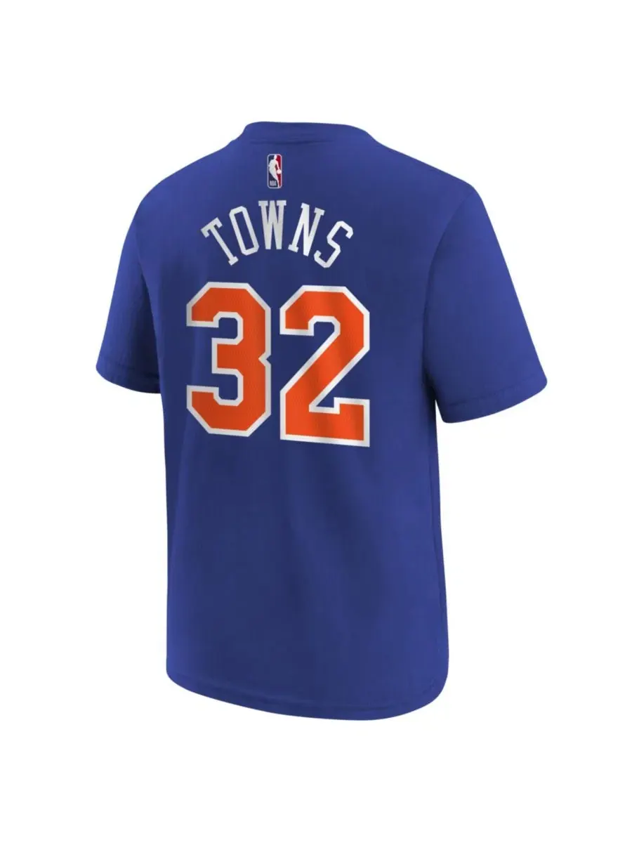 Футболка с длинным рукавом Karl-Anthony Towns Icon Name & Number Nike — изображение 3 из 3, синий