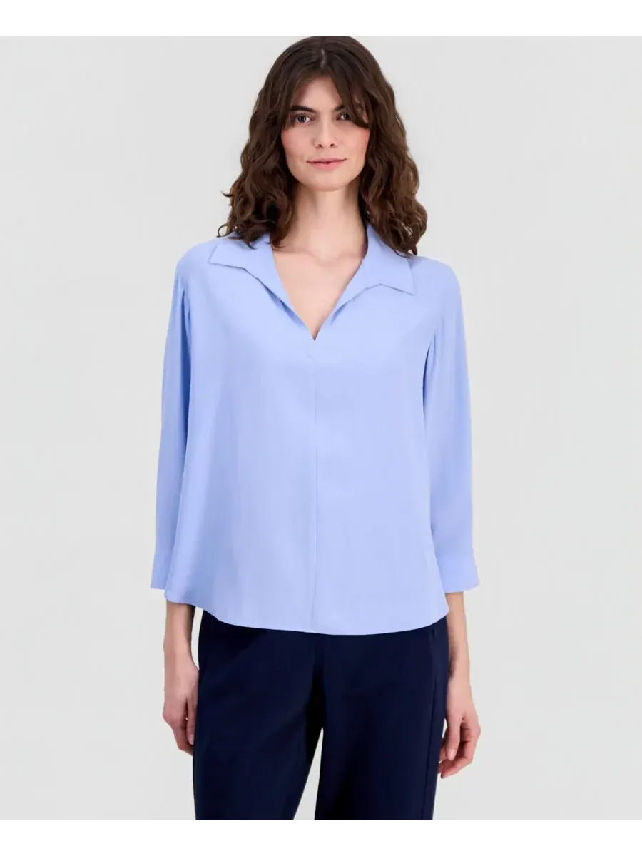 Женская шелковая рубашка с воротником Eileen Fisher, Skylt