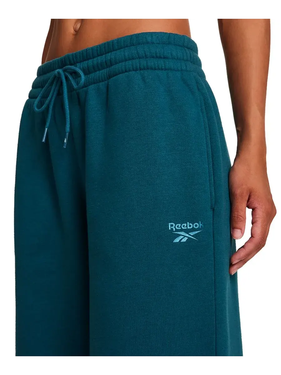 Женские спортивные брюки с широкими штанинами в тон ткани Reebok, Retro Teal — изображение 4 из 5