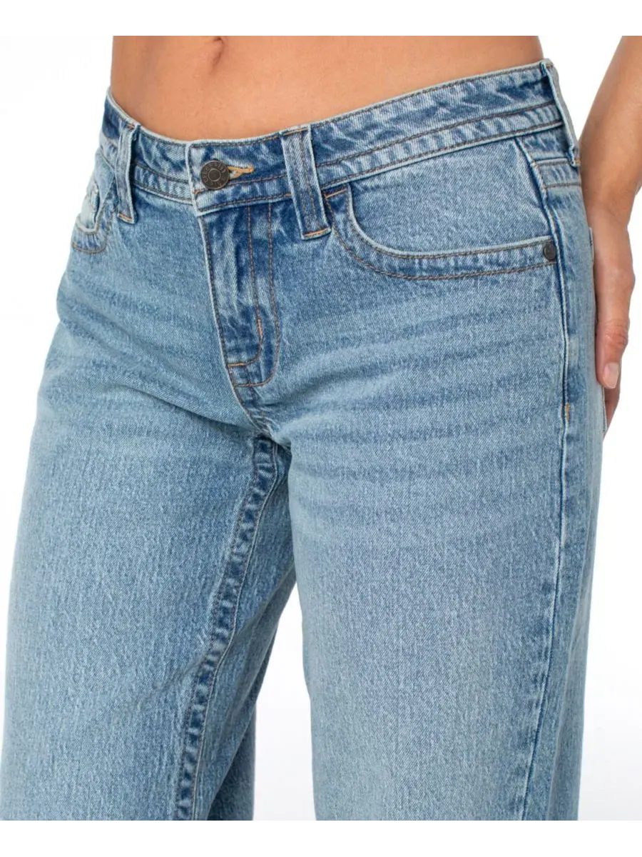 Джинсы прямого кроя с вышивкой V-образной талией, модель Low Rise V-Waist Baggy Embroidered — изображение 4 из 11