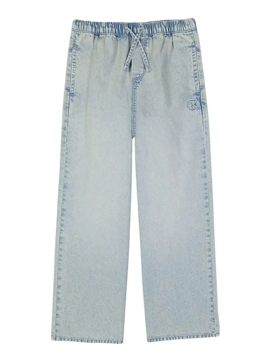 Джинсы широкие с эластичным поясом Calvin Klein, Bleachout Wash