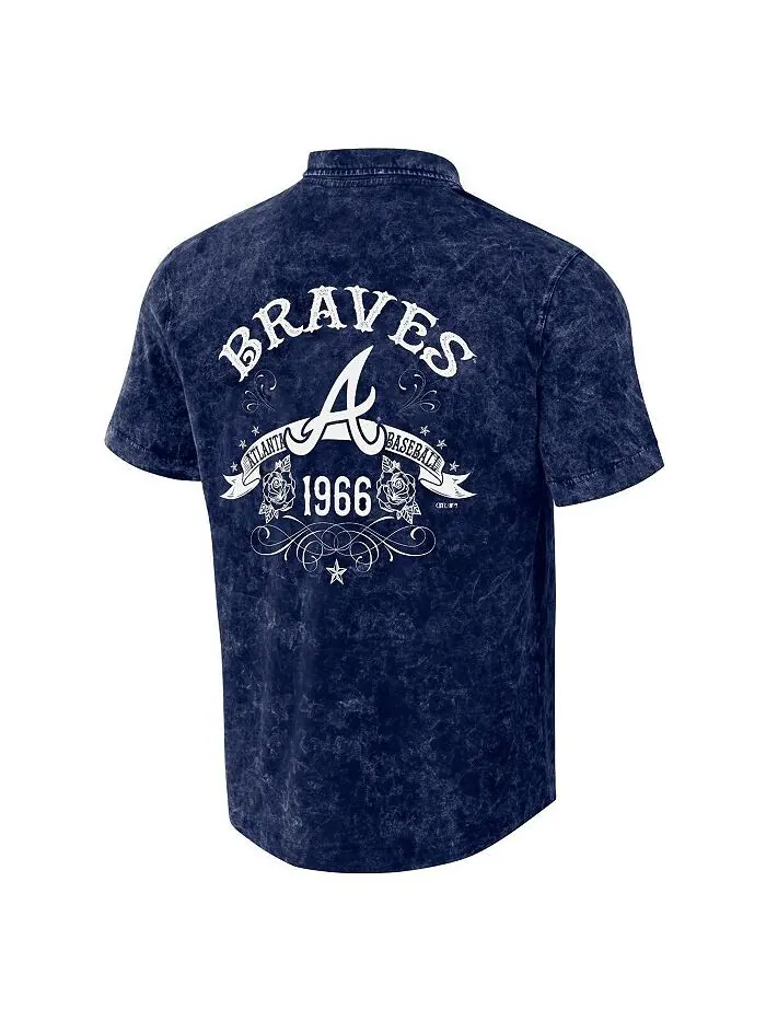 Мужская рубашка на пуговицах Darius Rucker Collection от Atlanta Braves Denim Team Color Fanatics — изображение 3 из 3