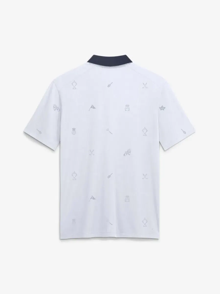 Поло Nike с принтом, модель Vapor Pattern Dri-FIT — изображение 2 из 2, белый