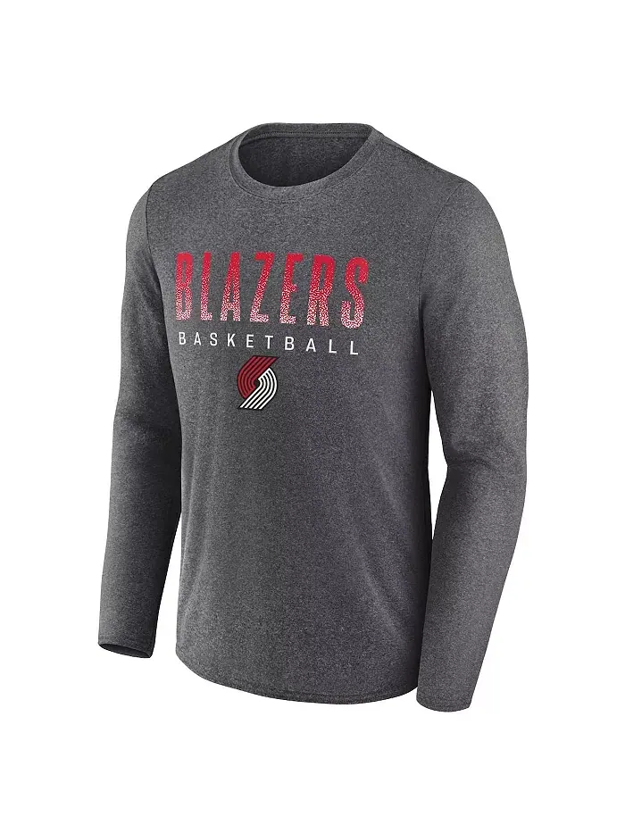 Мужская длинная футболка для тренировок Portland Trail Blazers Where Legends Play Iconic в сером — изображение 3 из 4