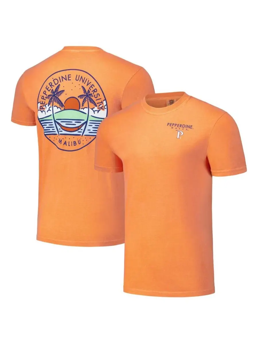 Футболка с принтом Scenic Comfort Colors, Pepperdine Waves Image One