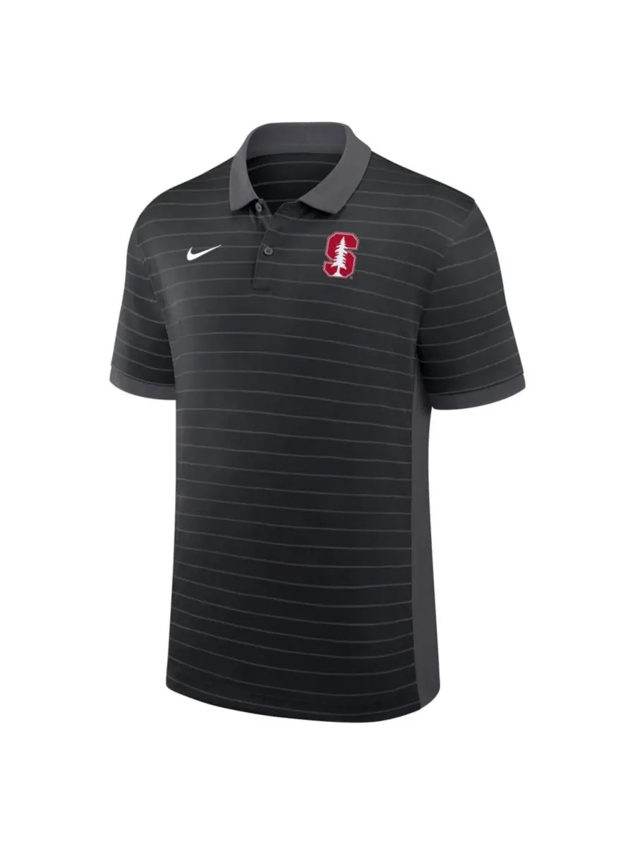Поло Nike Stanford Cardinal с полосами Victory Stripe — изображение 2 из 3, черный серый