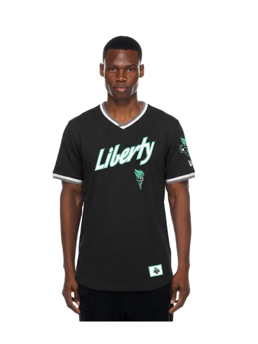 Футболка с V-образным вырезом New York Liberty Sport Classics Capsule New Era