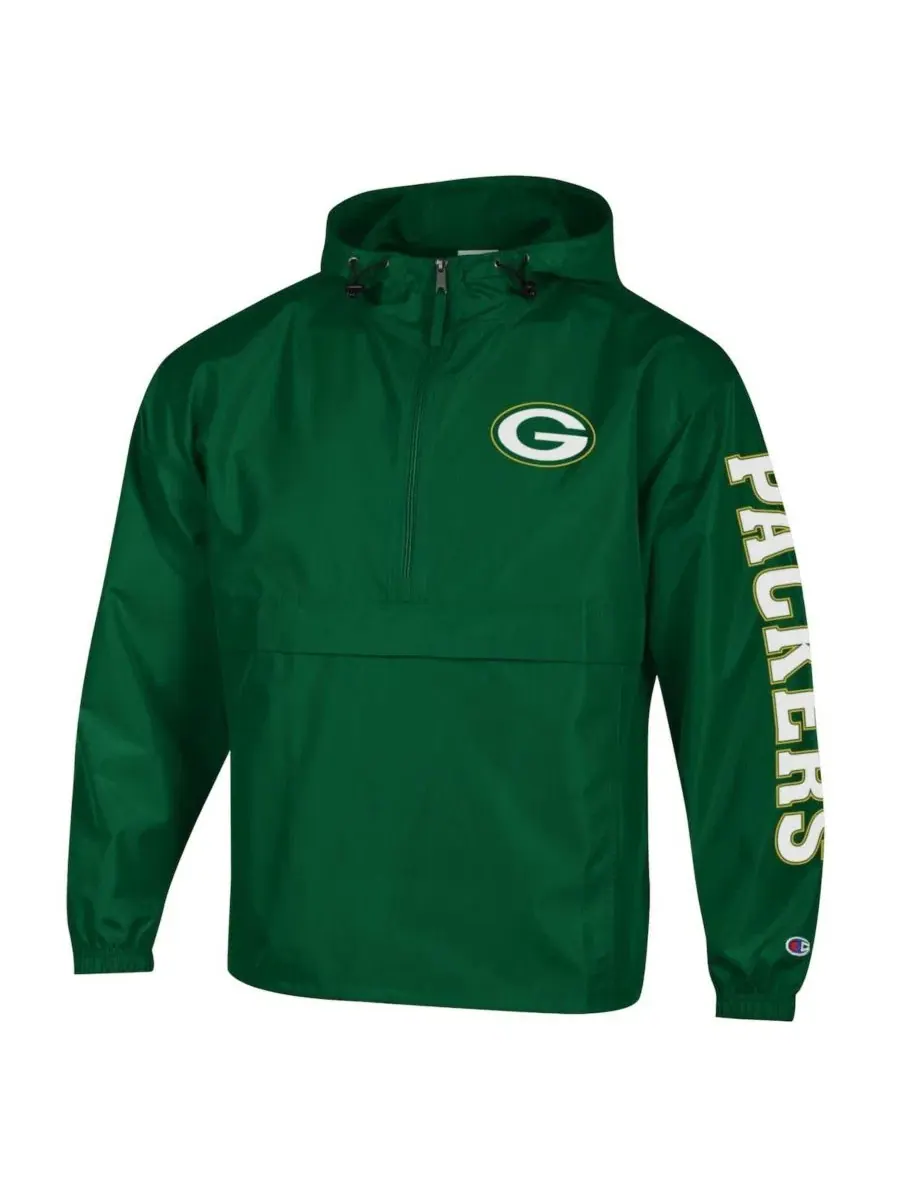 Ветровка-анорак с капюшоном Champion Green Bay Packers — изображение 3 из 3, зеленый