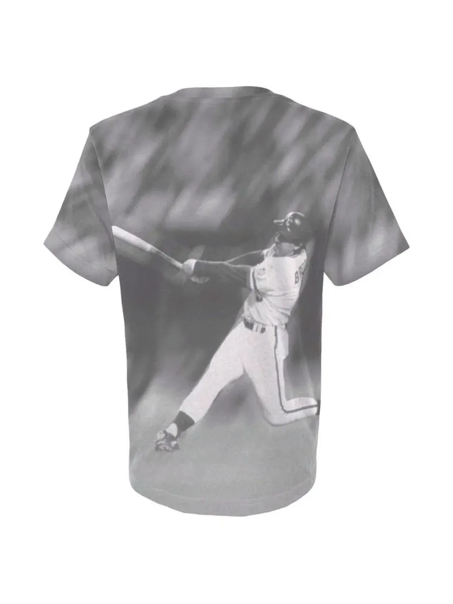Футболка с принтом George Brett Kansas City Royals Mitchell & Ness — изображение 3 из 3, серый коричневый