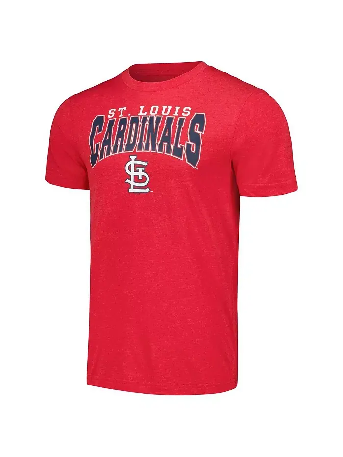 Мужской спальный комплект из футболки и брюк St. Louis Cardinals в сером и красном цветах Concepts — изображение 4 из 4