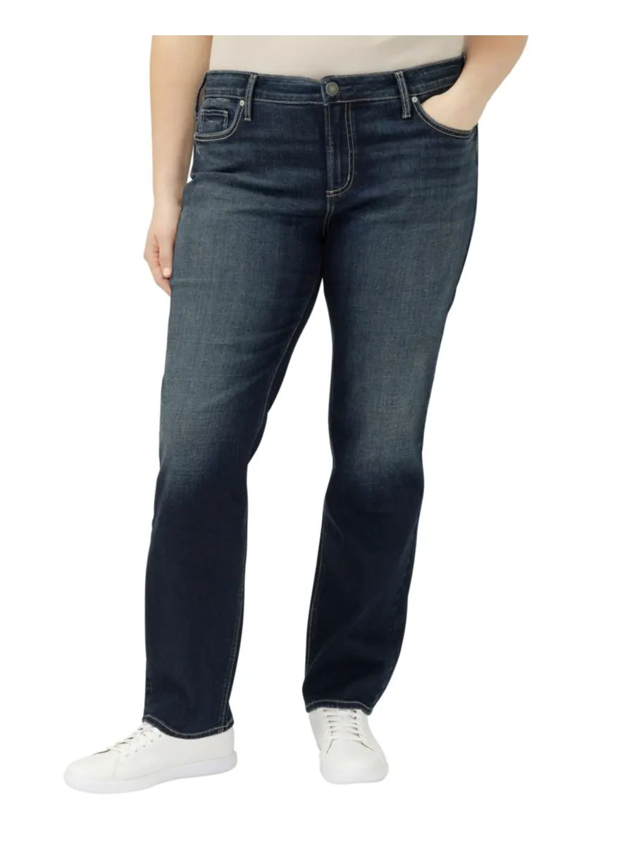 Джинсы Elyse Plus Size со средней посадкой, удобного кроя, прямого кроя Silver Jeans Co, Rosemead
