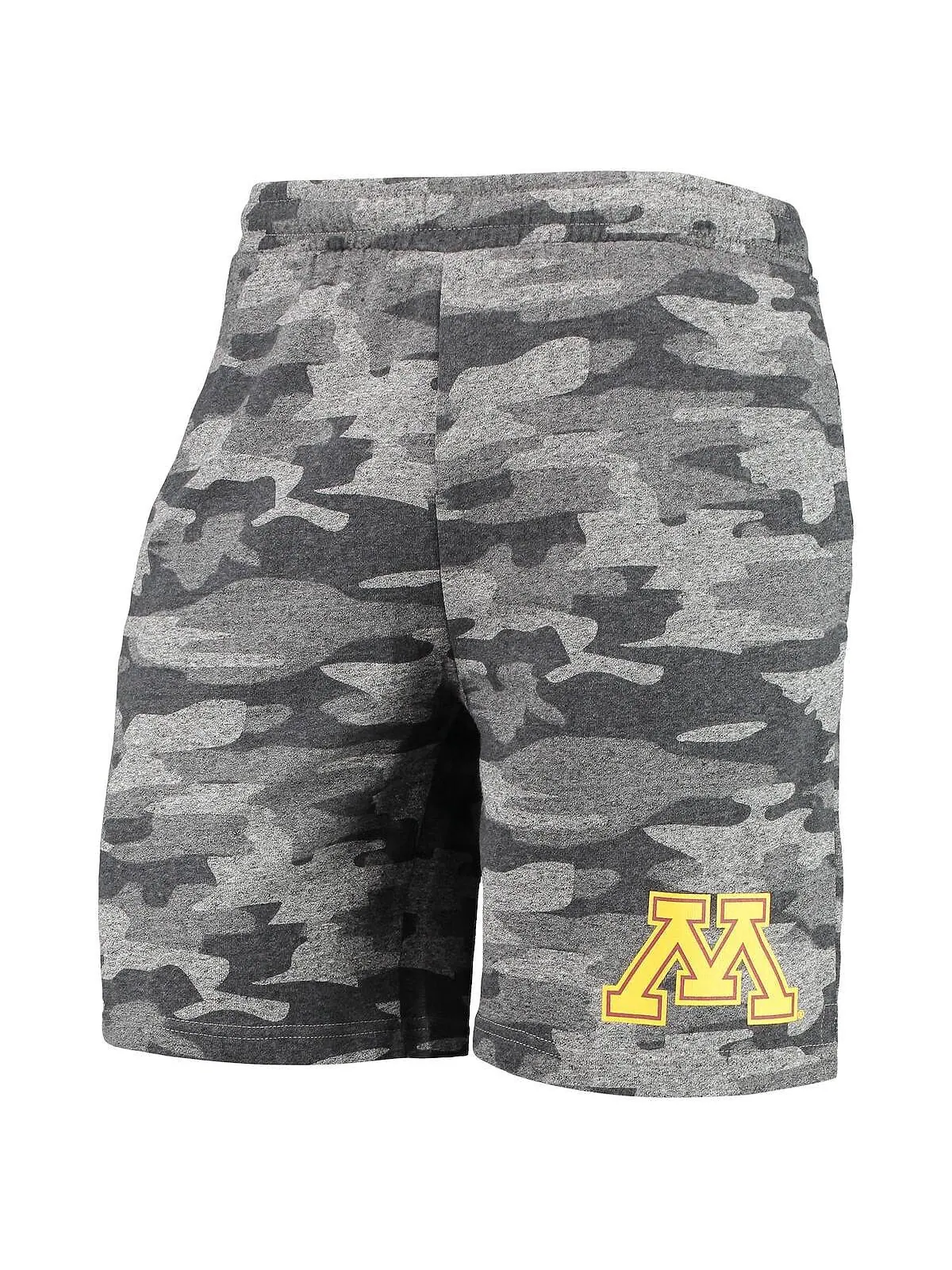 Мужские темно-серые шорты minnesota golden gophers camo backup terry jam lounge shorts Concepts — изображение 4 из 5