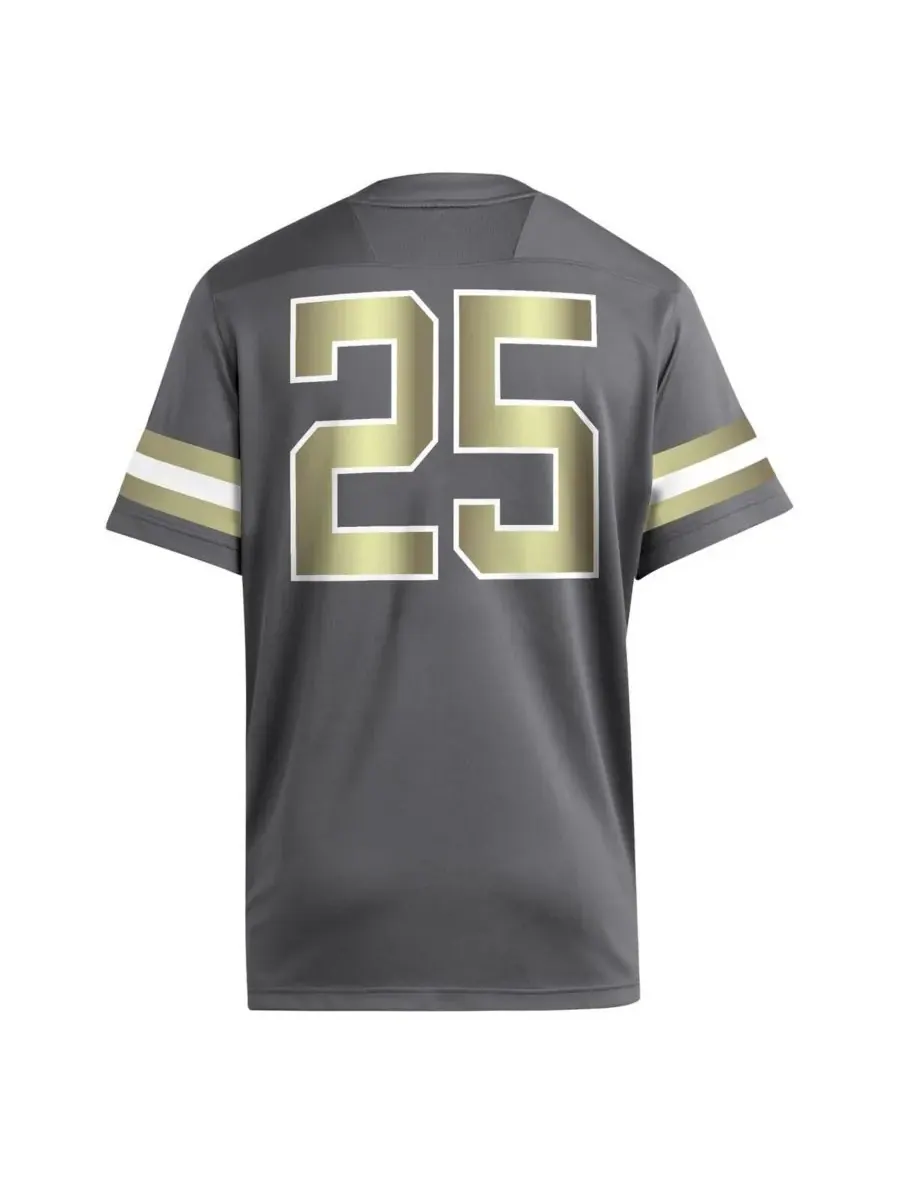 Adidas Мужская серая футболка Georgia Tech Yellow Jackets Premier, размер 25 — изображение 2 из 3, серый