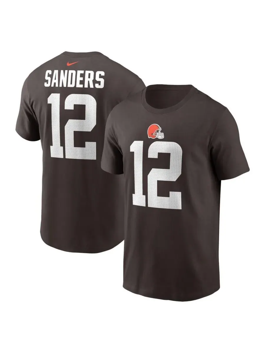 Nike Футболка Big Boys and Girls Shedeur Sanders Brown Cleveland Browns 2025 NFL Draft Player Name