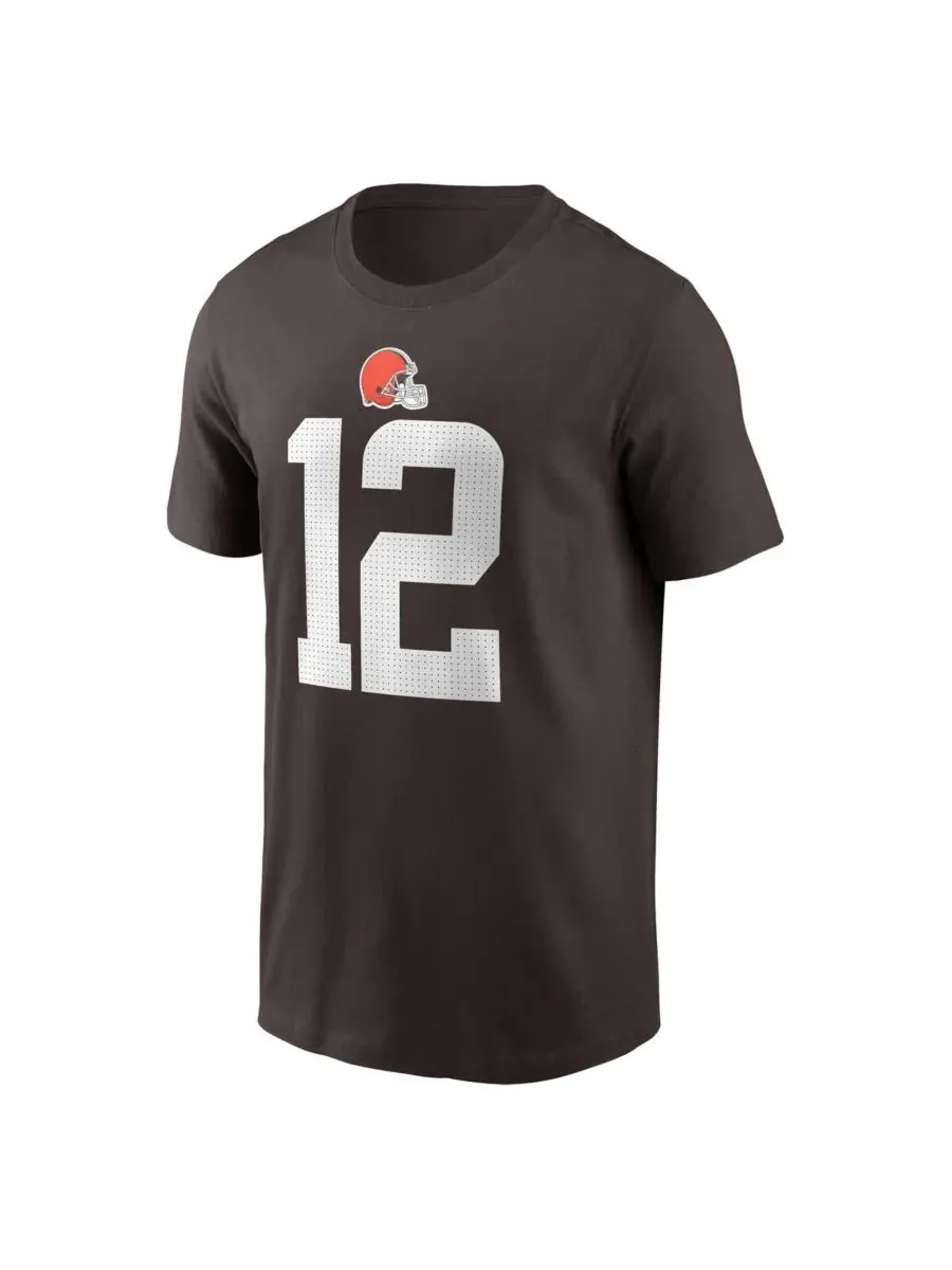 Nike Футболка Big Boys and Girls Shedeur Sanders Brown Cleveland Browns 2025 NFL Draft Player Name — изображение 2 из 3
