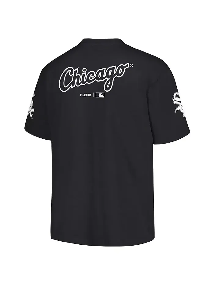 Мужская черная футболка Chicago White Sox Team PLEASURES — изображение 2 из 3