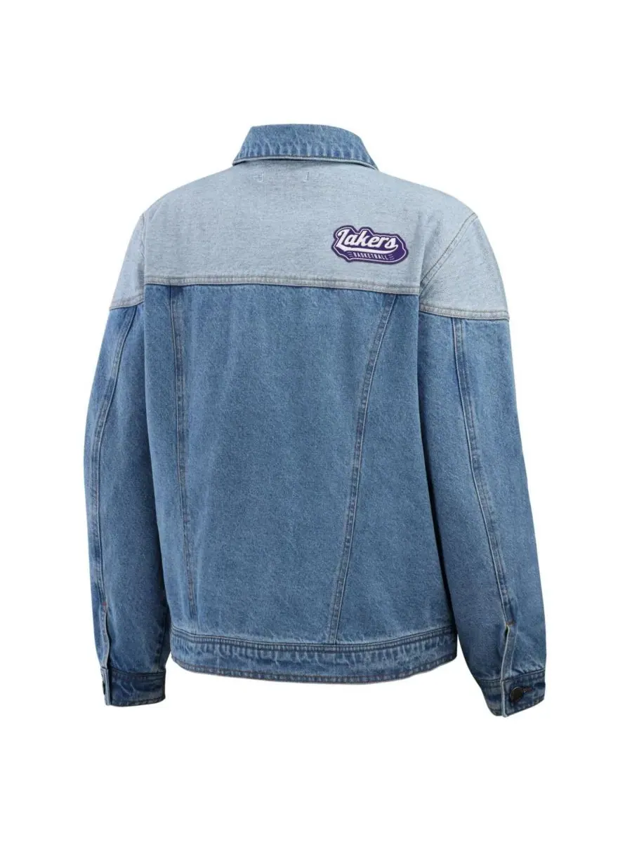 WEAR by Erin Andrews Женская синяя джинсовая куртка Los Angeles Lakers на пуговицах — изображение 3 из 3, синий