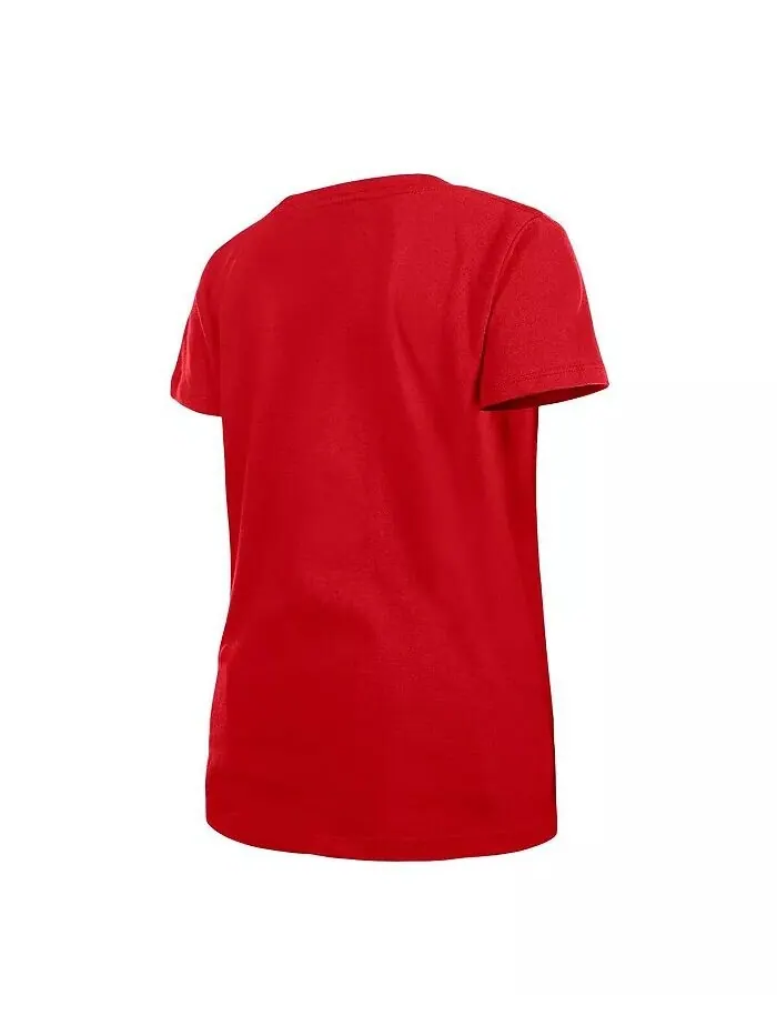 Футболка Big Girls Red Washington Nationals Flip Sequin Team с V-образным вырезом New Era — изображение 4 из 5