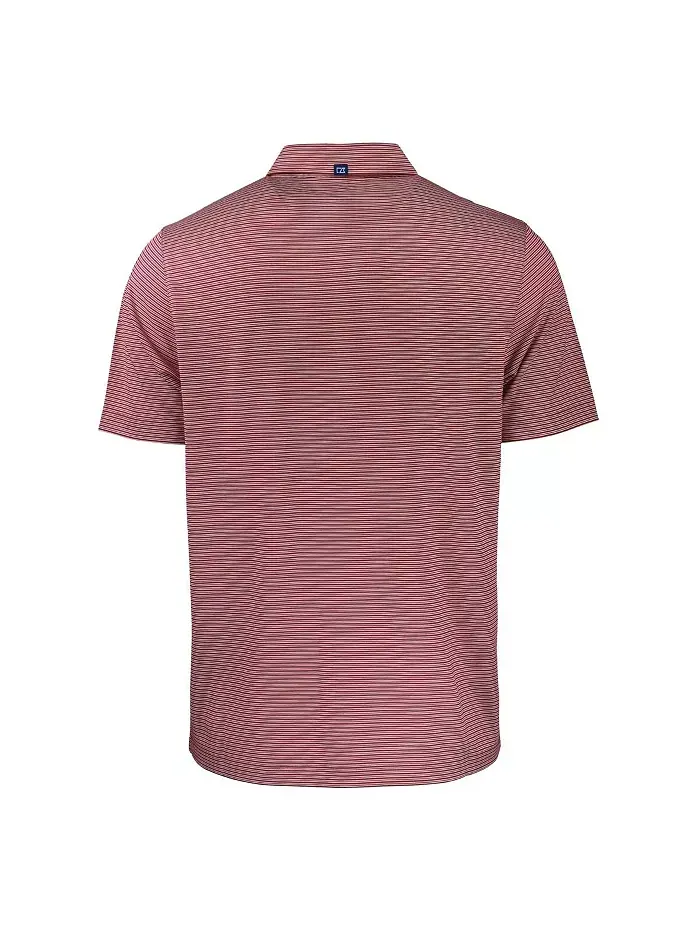 Мужская поло Maroon North Carolina Central Eagles Forge Eco Double Stripe Stretch Cutter & Buck — изображение 2 из 3