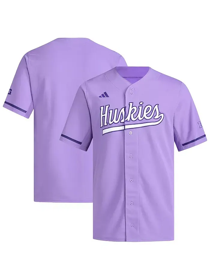 Мужская бейсбольная реплика джерси Washington Huskies в фиолетовом цвете adidas
