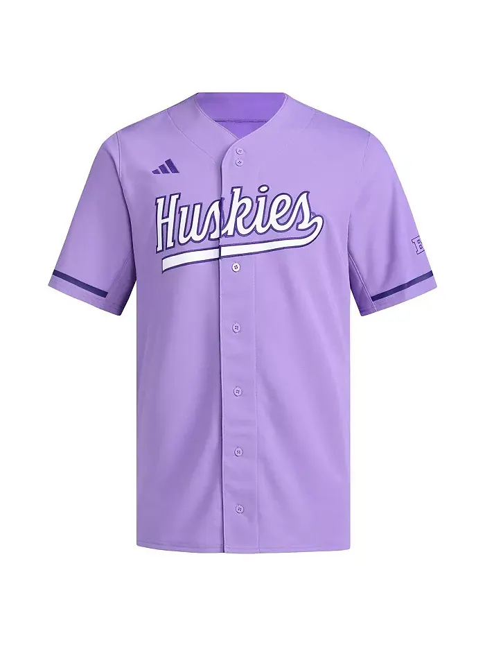 Мужская бейсбольная реплика джерси Washington Huskies в фиолетовом цвете adidas — изображение 3 из 3