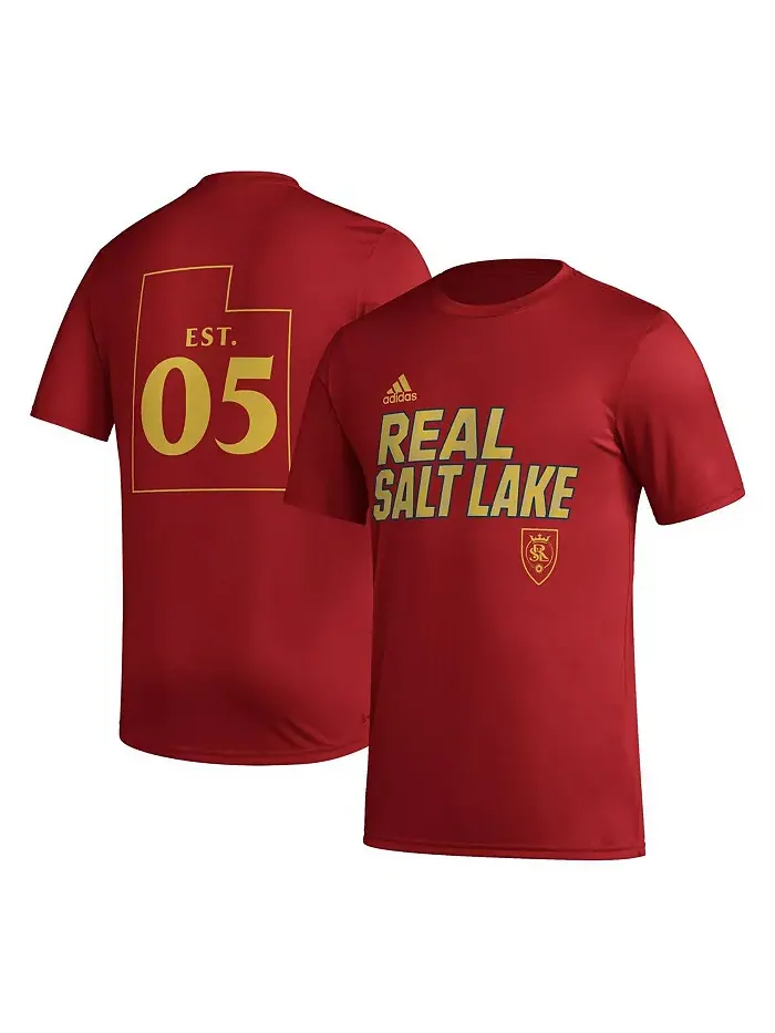 Мужская футболка Hook AEROREADY команды Real Salt Lake красного цвета adidas
