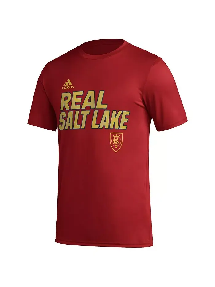 Мужская футболка Hook AEROREADY команды Real Salt Lake красного цвета adidas — изображение 3 из 3